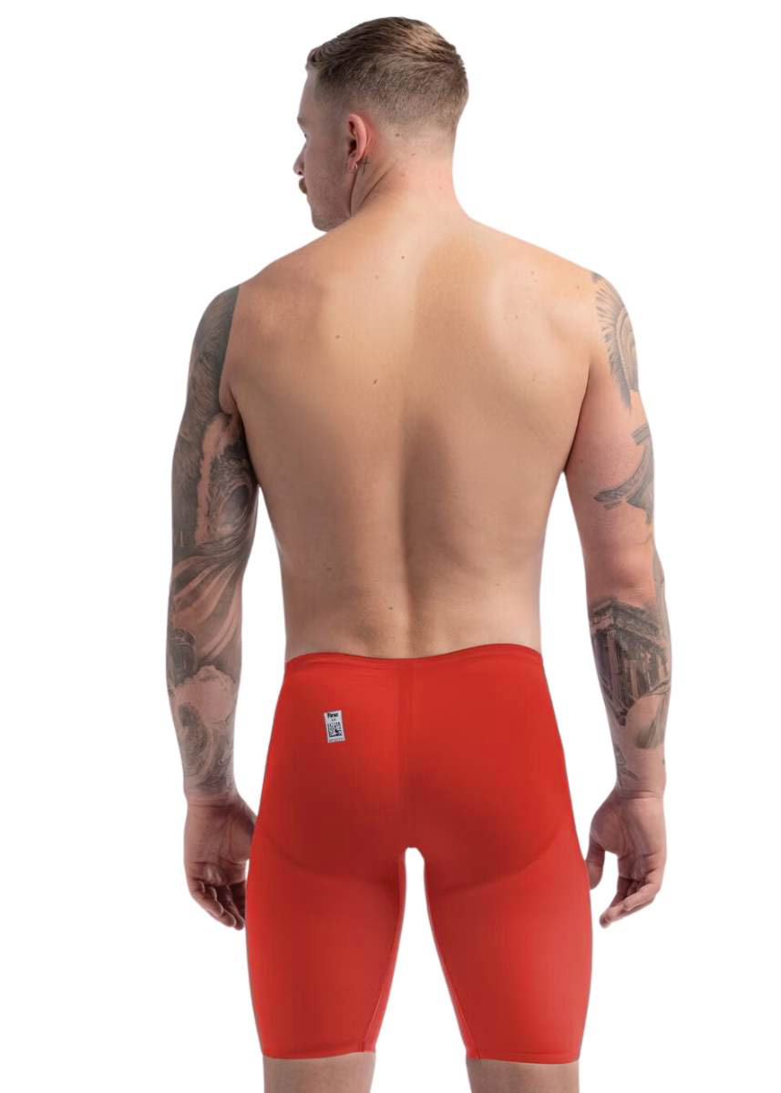 Speedo Fastskin एलजेडआर प्योर Valor 2.0 Jammer - फ्लेम रेड / पिक्टन ब्लू 