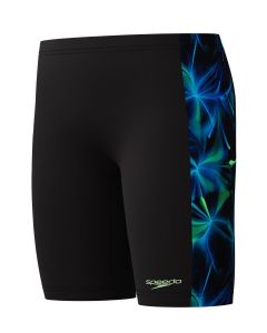 Speedo ボーイズデジタルプリントパネル Jammer - ブラック/グリーン