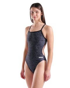 Arena スネークスキン チャレンジバック スイムスーツ - ブラック / チームブラック