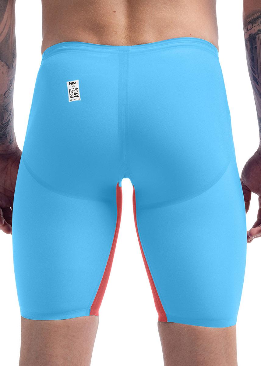 Speedo Fastskin एलजेडआर प्योर Valor 2.0 हाई वेस्टेड Jammer - पिक्टन ब्लू / फ्लेम रेड