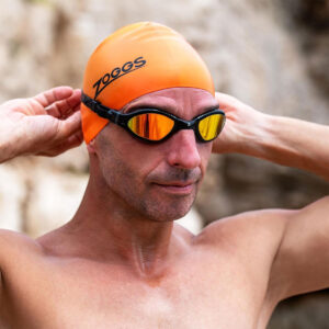 Zoggs Tiger LSR+ Titanium Mirrored Goggles – Black / Grey