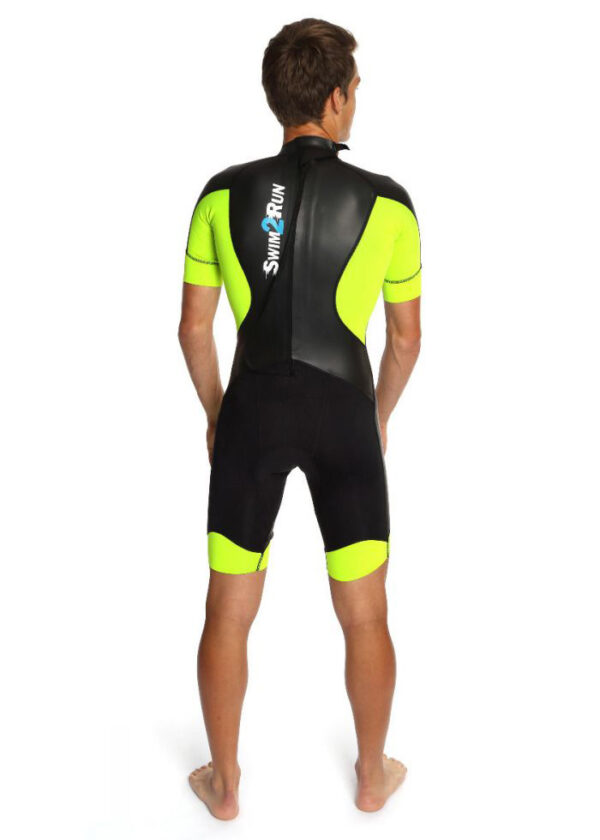 Dare2Tri חליפת צלילה לגברים SwimRun GO – שחור / צהוב