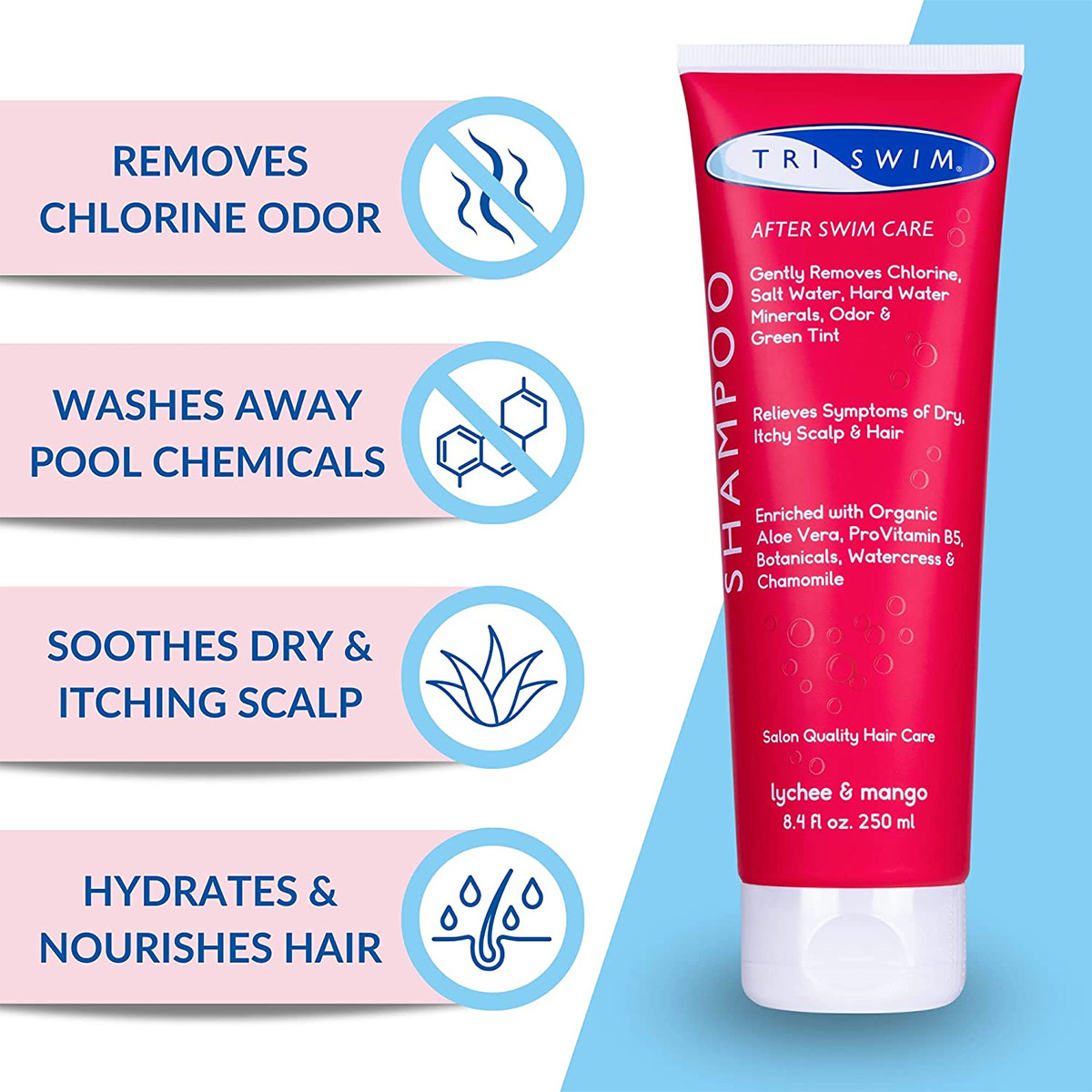SBR TriSwim Shampoo - Lychee & Mango - 250 ml - Image 6