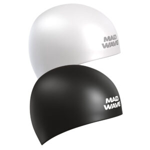 Mad Wave Reversible Champion Swim Cap - Black / White-0