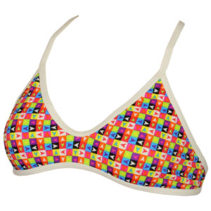 Diana Womens Twin Bra Bikini Top - Multicoloured / White