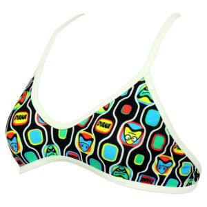 Diana Womens Twin Bra Bikini Top - Black / White