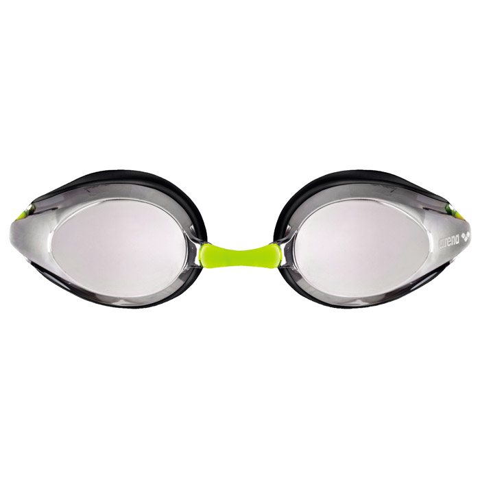 Arena Tracks Junior Mirrored Goggles - Silver / Black / Fluo Yellow