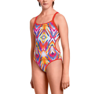 Aquafeel Junior Rainbow Diamonds V-Back Swimsuit