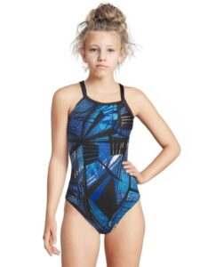 Dolfin בגד ים לבנות XtraSleek Eco Torrent V-2 Back - כחול