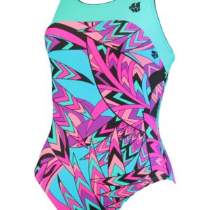 Mad Wave Women's Rate Swimsuit - Turquoise/Pink-0