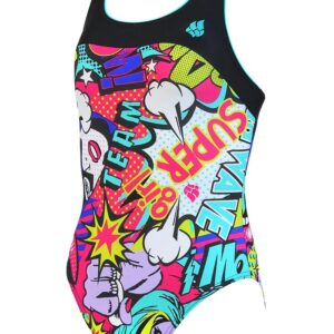 Mad Wave Girls Rate Swimsuit - Black-0