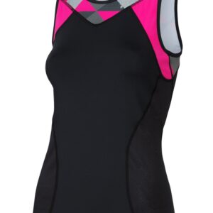 2XU Women's Active Tri Singlet Black / Pink