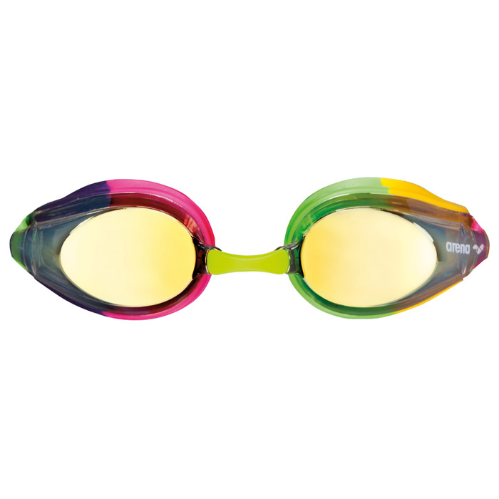 Arena Tracks Junior Mirrored Goggles - Violet / Fuchsia / Green-249586