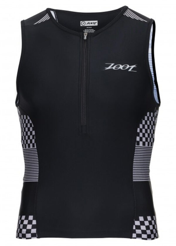 Zoot Suit Men's Performance Tri Tank - Silver Checkers-0