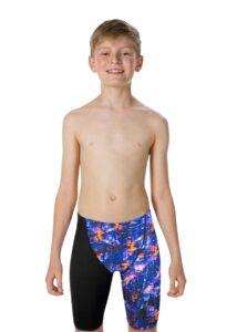 Speedo Junior Fastskin Endurance+ Highwaist Jammer - Black/ Blue / Kanji Lights