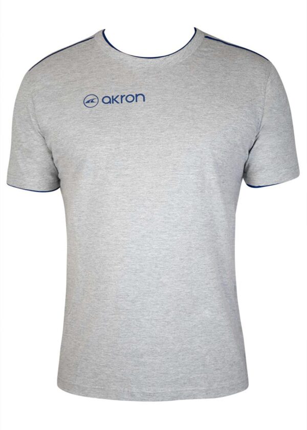 Akron Junior New Orleans Cotton T-shirt - Grey / Navy Blue-0