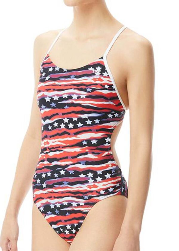 TYR All American Cutoutfit Swimsuit - Red/White/Blue