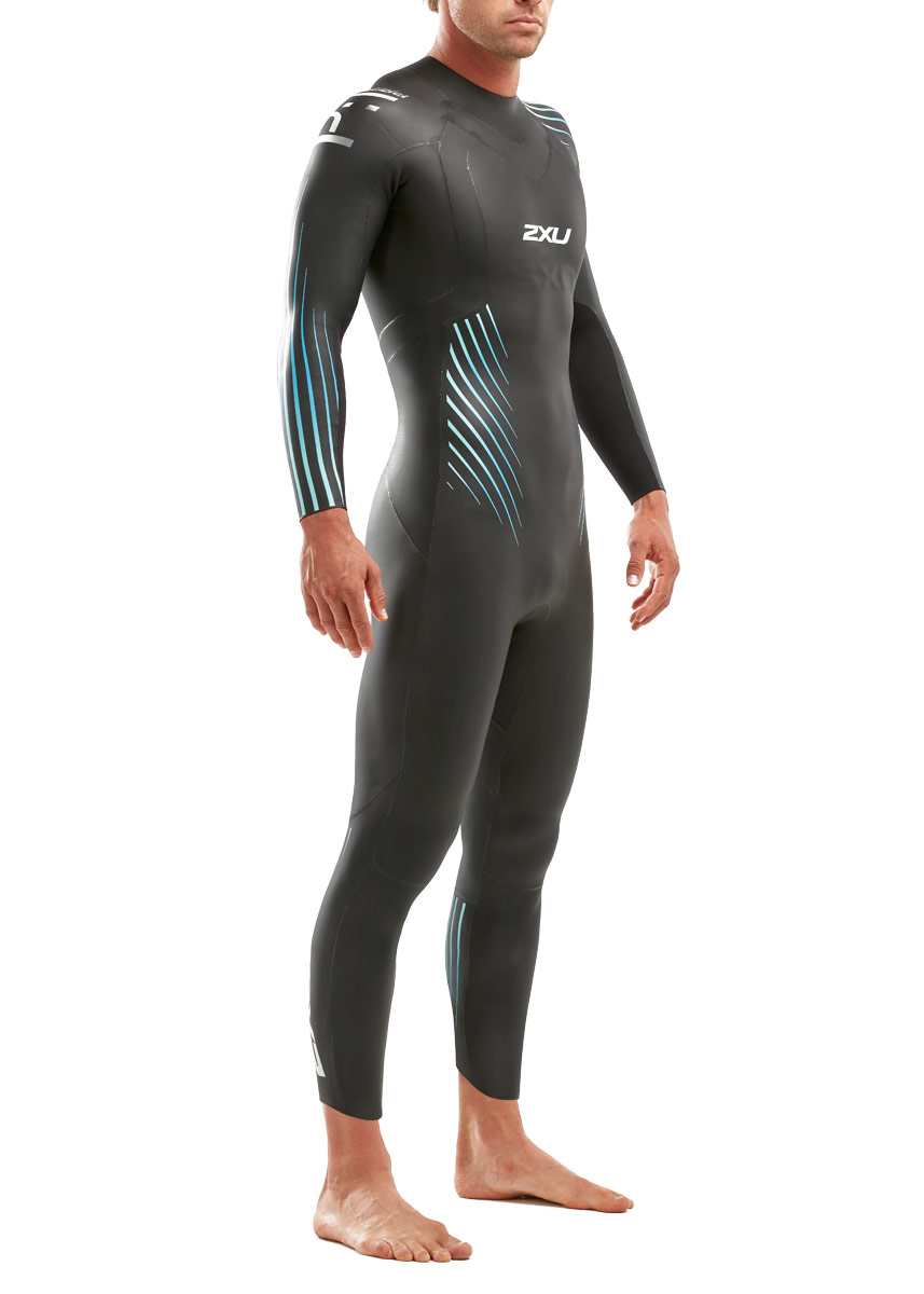2XU メンズ P:1 プロペル ウェットスーツ - ブラック/ブルー オンブレ