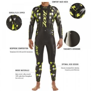 Zoot Men’s Bolt Tri Wetsuit – Yellow / Silver