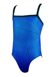 Finis Girl's Maze Skinback Swimsuit - Blue