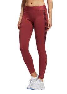 Adidas Alphaskin Badge Of Sport Logo Tights - Legacy Red / Maroon