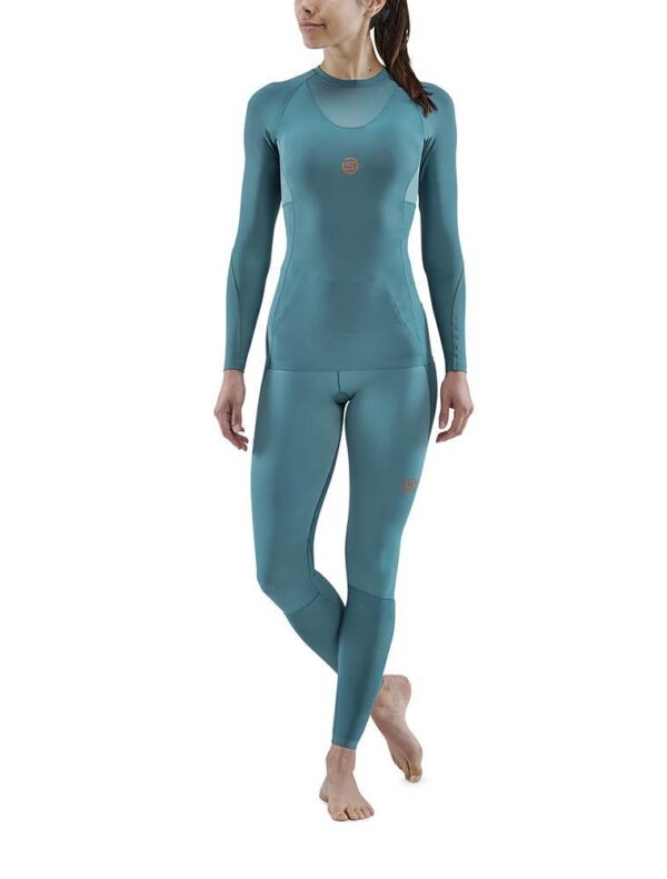 SKINS Series-5 Womens Long Sleeve Top - Teal-0