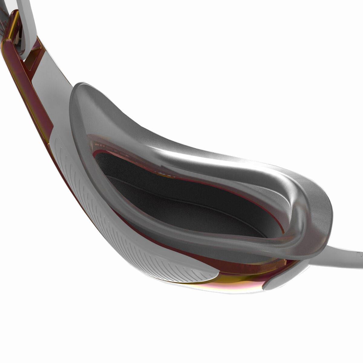 Speedo Fastskin Hyper Elite Mirror Goggles - White / Oxid Grey / Rose Gold