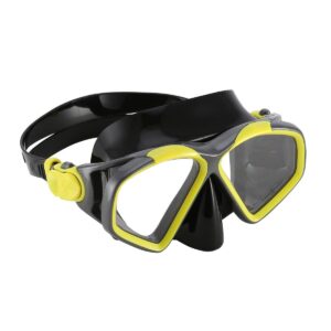 מסכת שנורקלינג Aqua Lung Hawkeye - צהוב בהיר - אפור כהה-0