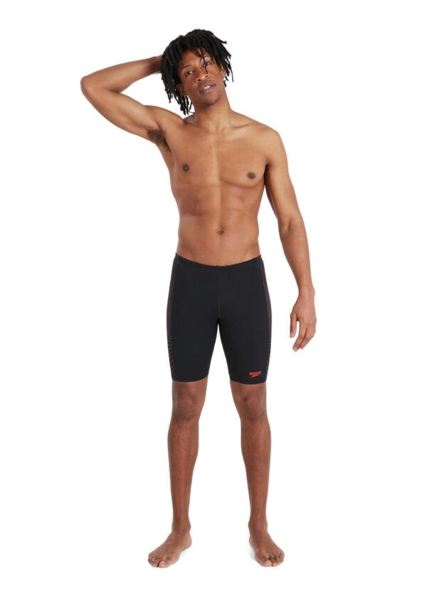 Speedo Tech Panel Jammer - Black/Lava Red/Oxid Grey-0