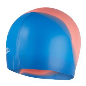 Speedo מכסה סיליקון רב צבעוני - כחול בונדי/ אש ניאון-0