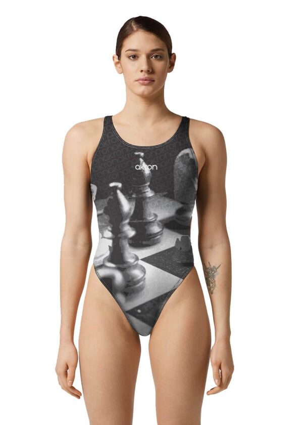 Akron Women's Chess Swimsuit-0