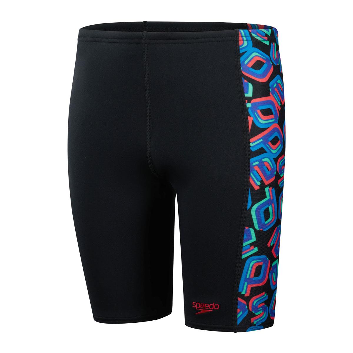 Speedo Boy's Digi Allover Panel Jammer - Black/ Red/ Neon/ Blue-561969