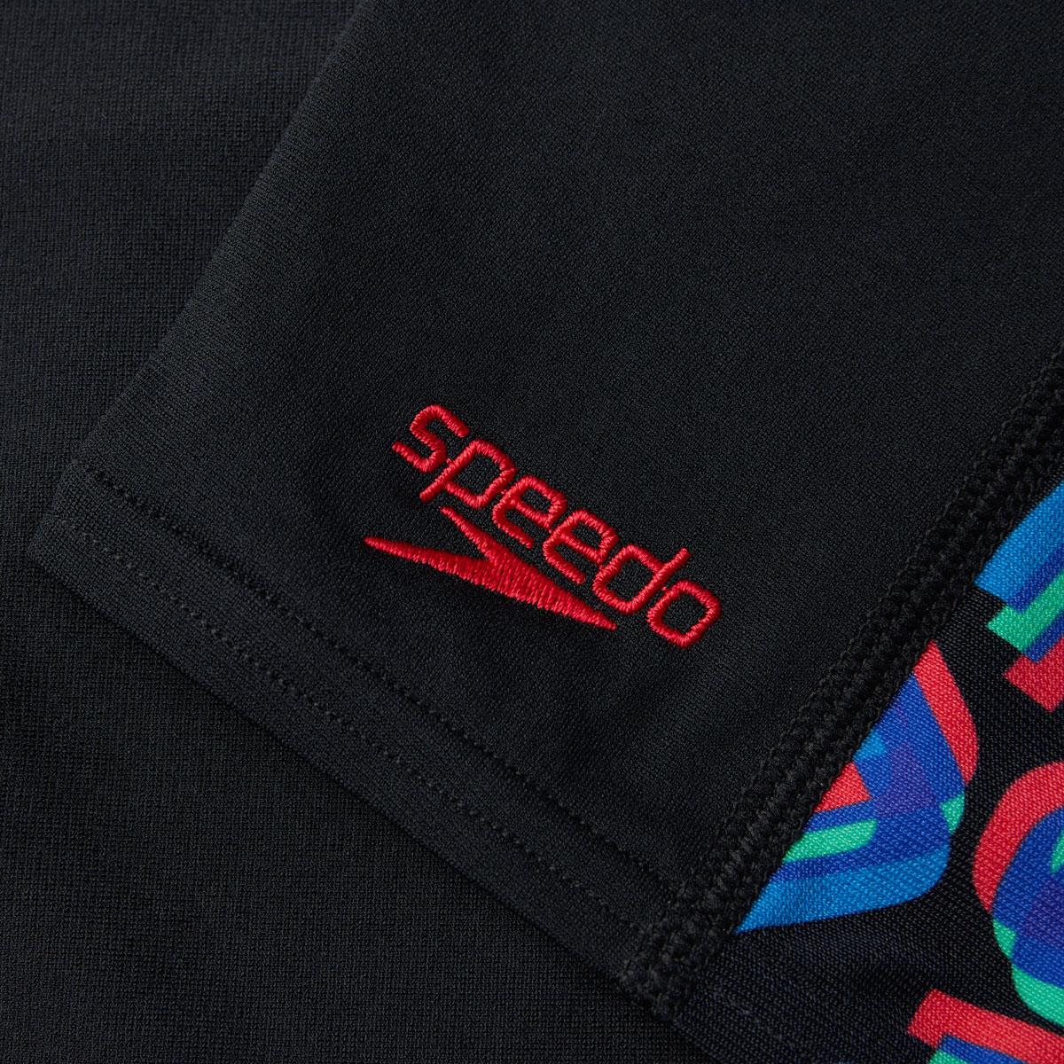 Speedo Boy's Digi Allover Panel Jammer - Black/ Red/ Neon/ Blue-561971