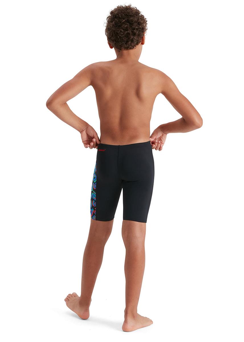 Speedo Boy's Digi Allover Panel Jammer - Black/ Red/ Neon/ Blue-561965