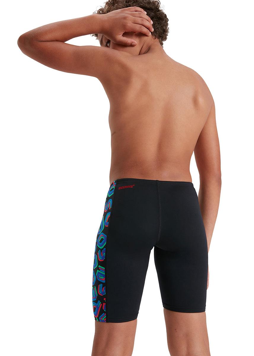 Speedo Boy's Digi Allover Panel Jammer - Black/ Red/ Neon/ Blue-561967