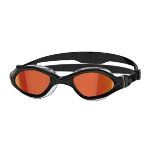Zoggs Tiger LSR+ Titanium Mirrored Goggles – Black / Grey