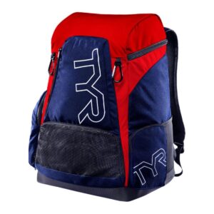 TYR Alliance 45L Backpack - Navy Blue / Red