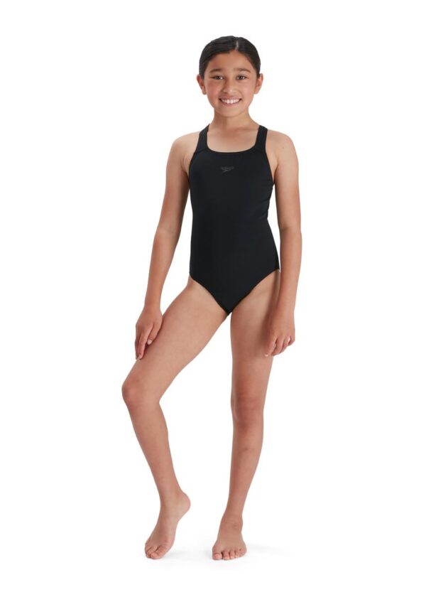 Speedo Girl's ECO Endurance+ Medalist Swimsuit - Black-0