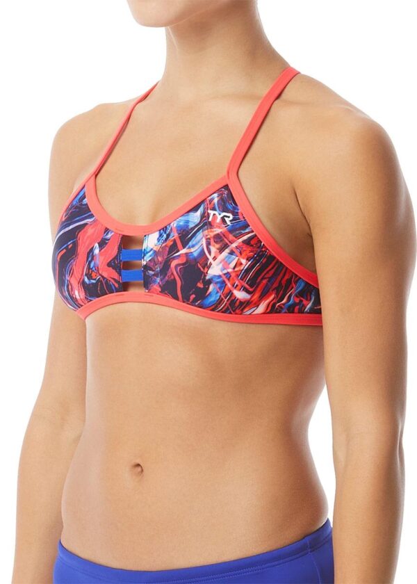 TYR Penello Pacific Tieback Bikini Top - Red/White/Blue