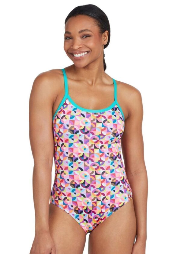 Zoggs Strikeback Swimsuit - Rhythm Print