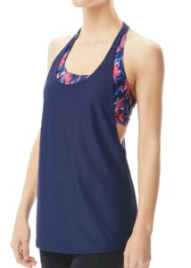 TYR Womens Harper 2 in 1 Tank - Navy/Red