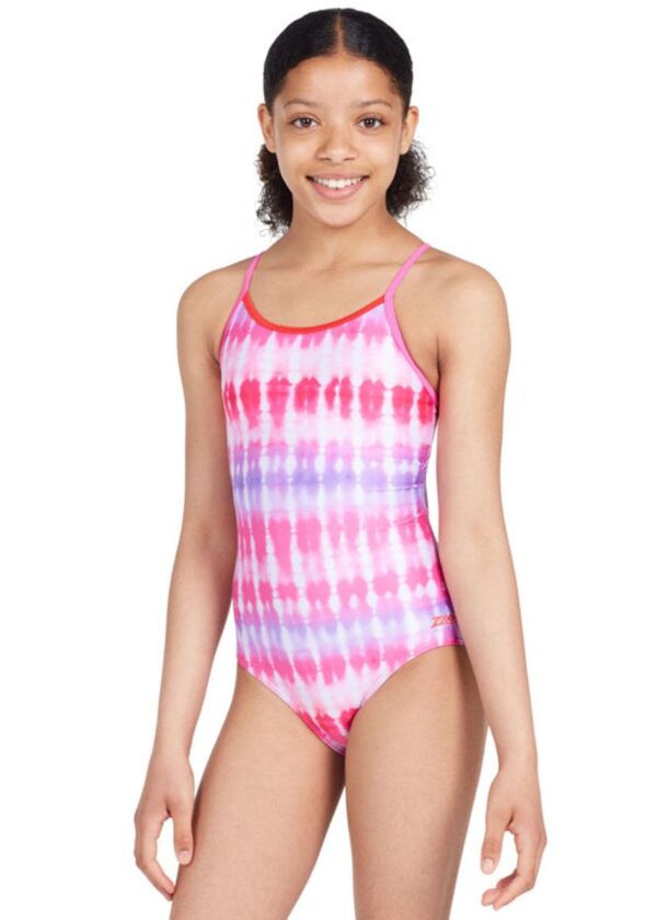 Zoggs Girls Starback Swimsuit - Sunset Haze Print