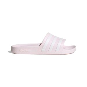 Adidas レディース アディレッタ スライダー - ピンク/ホワイト-0