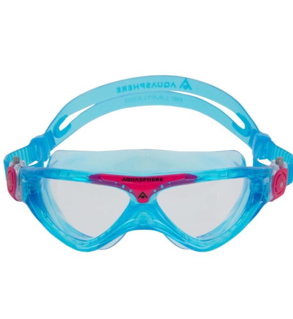 AQUA SPHERE VISTA JUNIOR CLEAR GOGGLES - TURQUOISE/PINK