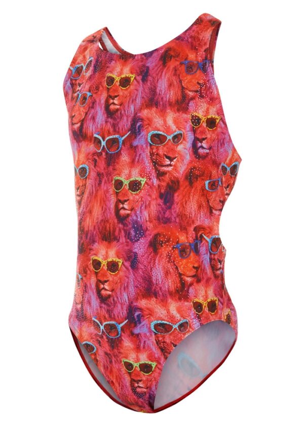 Maru Girls Cool Catz Rave Back Swimsuit - Coral