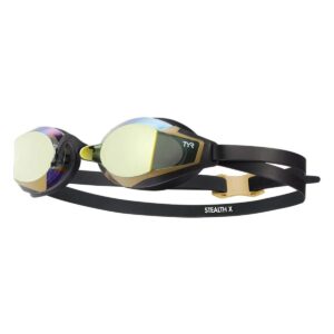 TYR Stealth X Mirrored Goggles - Gold/ Black