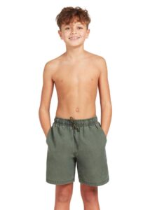 Zoggs Boys Mosman Washed 15" Shorts - Khaki