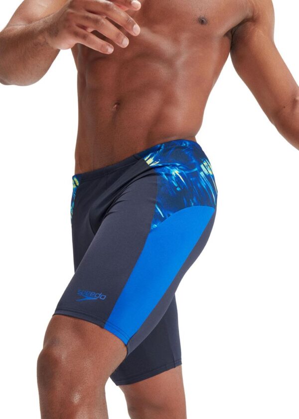 Speedo Mens ECO END+ Splice Jammer - True Navy/True Cobalt/Hypersonic Blue/Lemon Drizzle-0