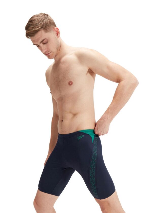 Speedo Hyper Boom Splice Jammer - True Navy/Jungle Green