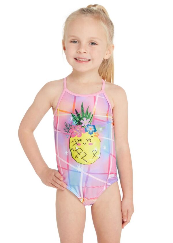 Zoggs Girls Pine Time Crossback Swimsuit